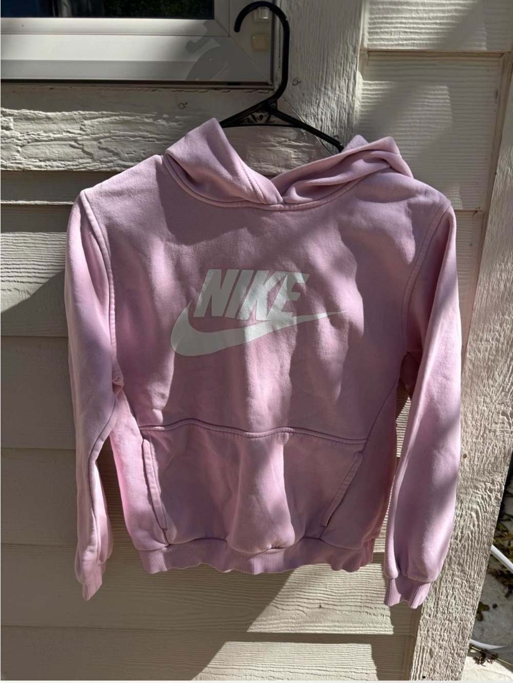 Nike Pink Hoodie with White Logo - Kids
